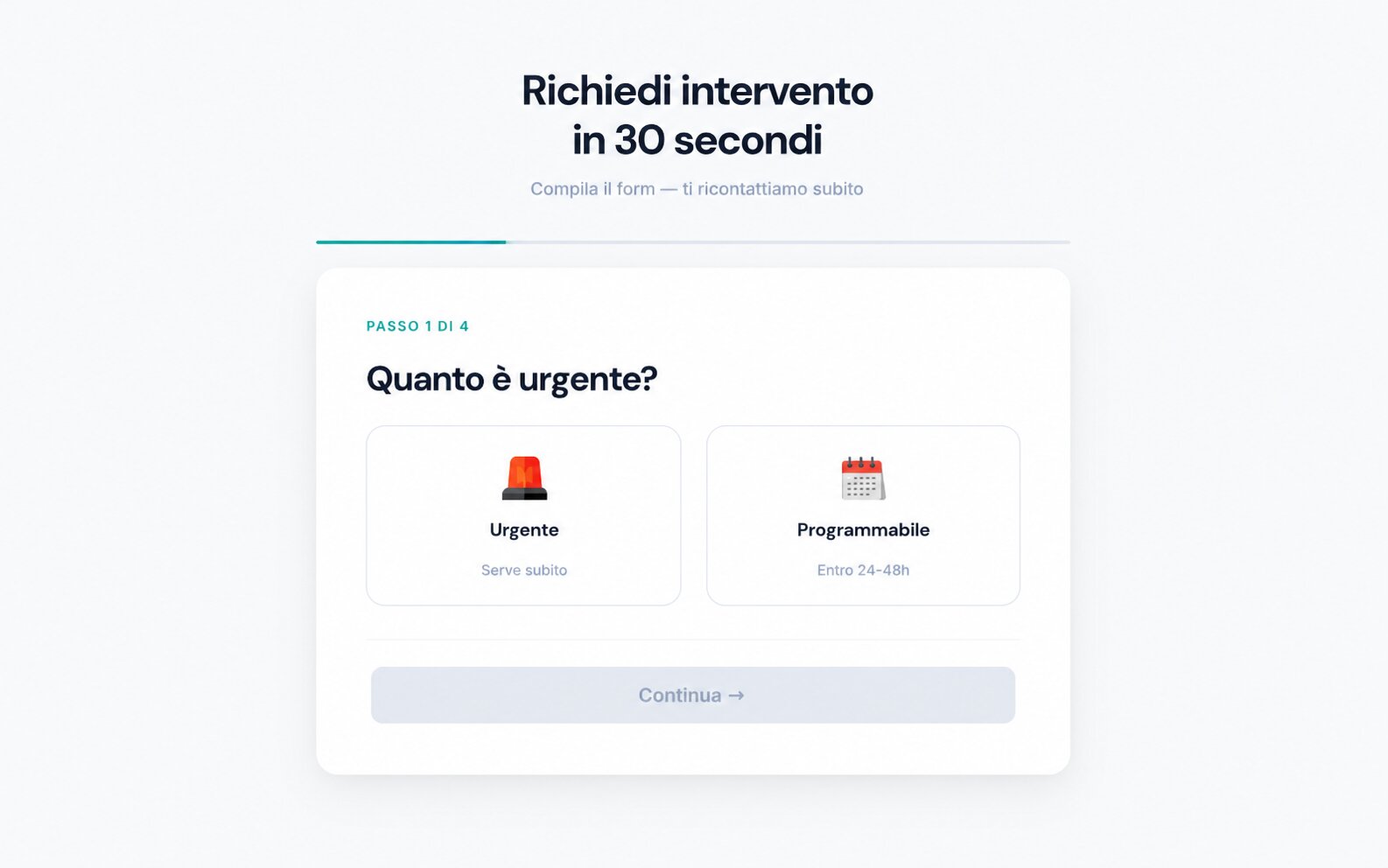 Screenshot sistema idraulico urgente — landing SEO e dashboard tecnici